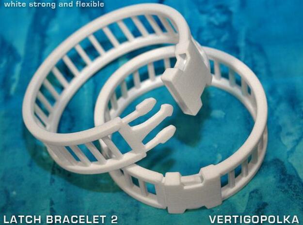 Latch Bracelet 2 in White Natural Versatile Plastic