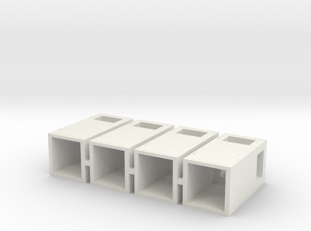1:32nd litter bins for dioramas in White Natural Versatile Plastic