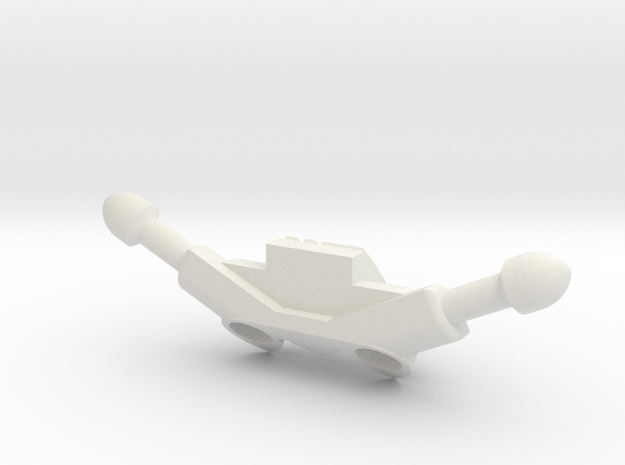 Wyvern Pattern Hover Bike Controls in White Natural Versatile Plastic: Small