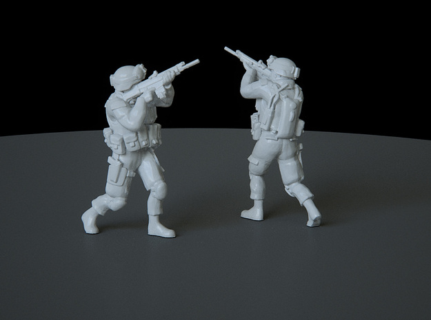 5 HO Modern Soldier (no base) in Smooth Fine Detail Plastic