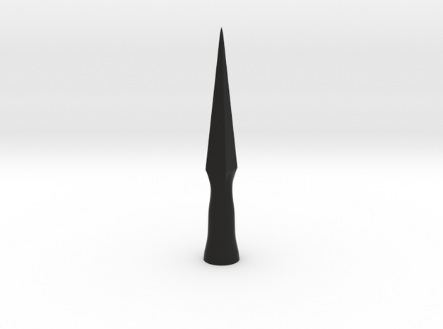 Medium Bodkin Medieval Arrow Head in Black Natural Versatile Plastic