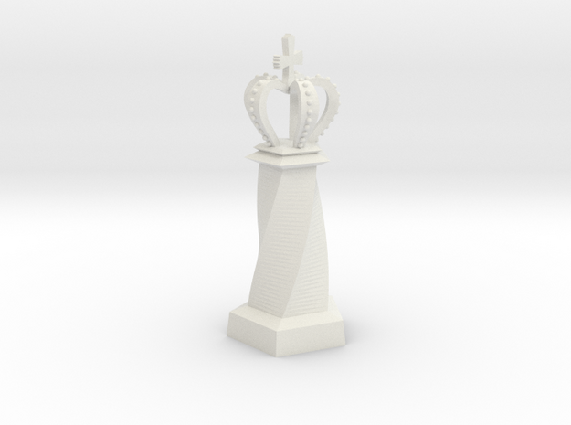 Geometric Chess Set King in White Premium Versatile Plastic