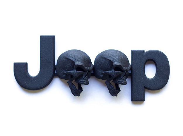 #CuzitsCustom Screaming Skulls OEM Font in Black Natural Versatile Plastic: Small