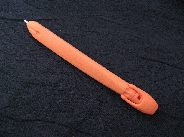 Triangle Pen 02 (014) in Orange Processed Versatile Plastic