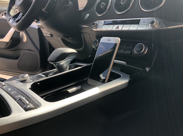 iPhone car mount/holder for Kia Sportage, Stinger in Black Natural Versatile Plastic