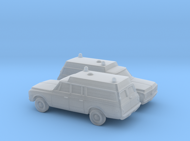 1/160 2X 1971-72 Chevrolet Suburban Ambulance in Smooth Fine Detail Plastic
