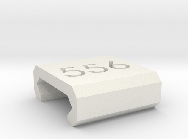 Caliber Marker - Picatinny - 556 in White Natural Versatile Plastic