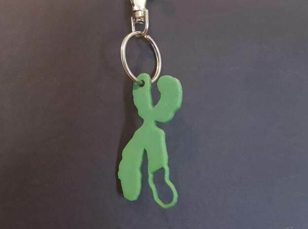 Chromosome Deletion Keychain in Green Processed Versatile Plastic