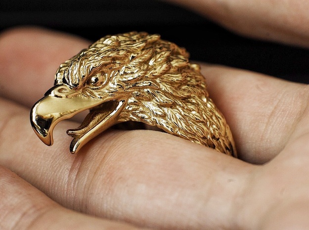 Eagle Ring in Polished Brass: 7 / 54