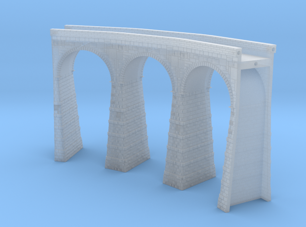 T-scale Stone Viaduct Section - 45d Curve - 145mm 