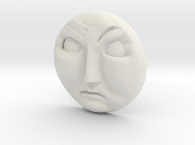 Gordon Face [H0/00] - Angry in White Natural Versatile Plastic