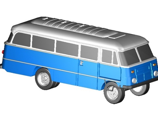 Robur-Bus (Z,1:220) in Smooth Fine Detail Plastic