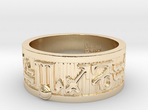 Zodiac Sign Ring Scorpio / 21mm in 14k Gold Plated Brass