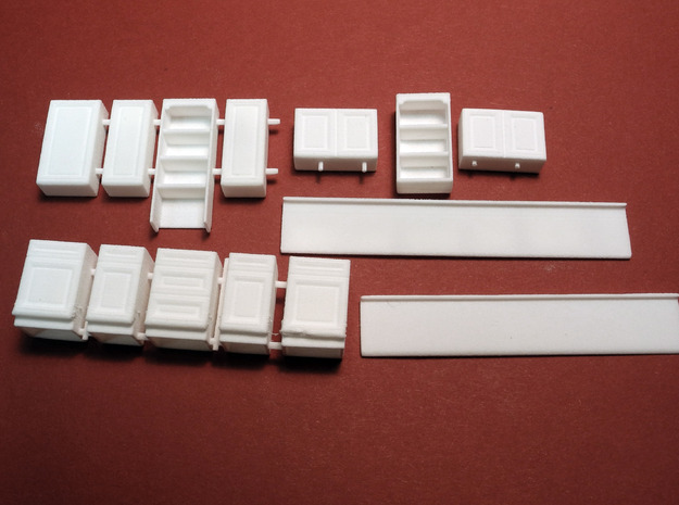 1:48 Farmhouse Cabinet Kit in White Natural Versatile Plastic