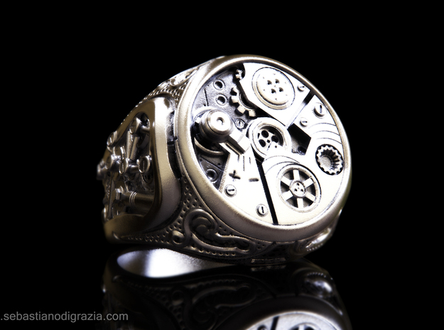 Clockwork Ring in Antique Silver: 9 / 59