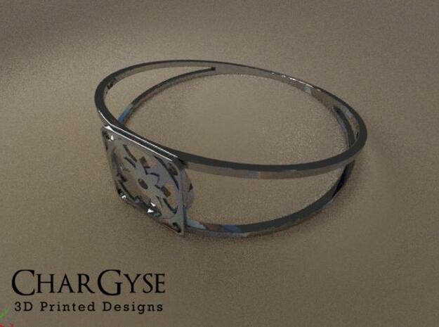 Elegant Bangle - Eight Petal Supported in Smooth Fine Detail Plastic