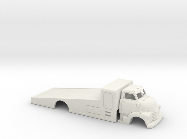1/32 1949 Chevy COE Cab/Ramp Bed in White Natural Versatile Plastic