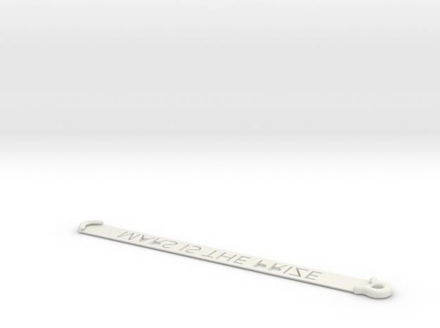 ID card holder for lanyard with text in White Natural Versatile Plastic