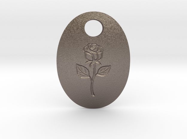 pendant in Polished Bronzed-Silver Steel