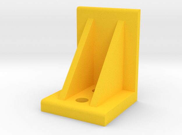 Plastic Shelf Support in Yellow Processed Versatile Plastic