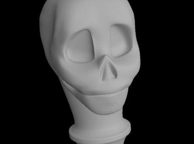 BJD, MSD Skull cane top in White Natural Versatile Plastic