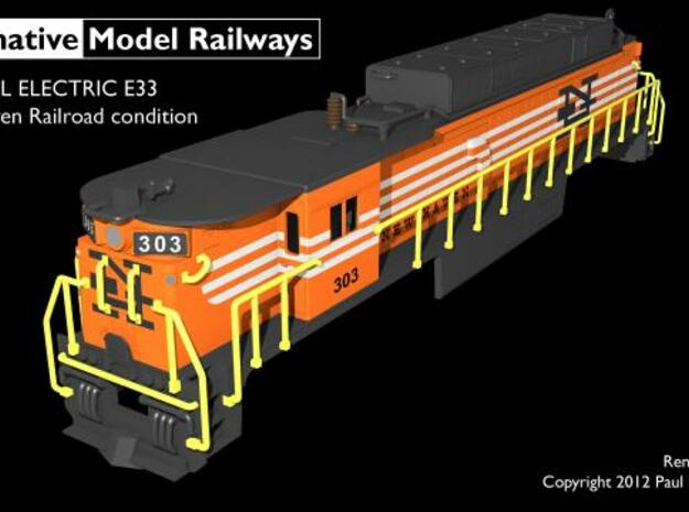 TTE3301 TT scale E33 loco - New Haven in Smooth Fine Detail Plastic