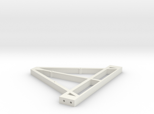Front Triangle for Trailer Chassis 1/10 scale in White Natural Versatile Plastic