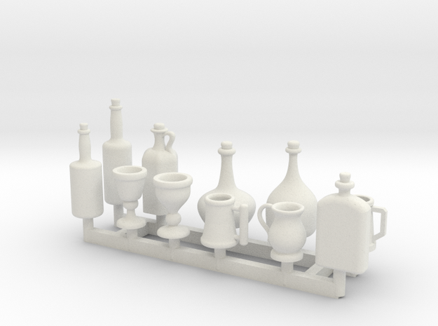 Tankards, Wine and Liquor bottle for 1/12 scale se