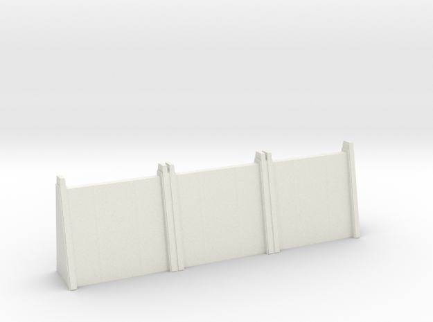 Large Wall Section in White Natural Versatile Plastic: 6mm