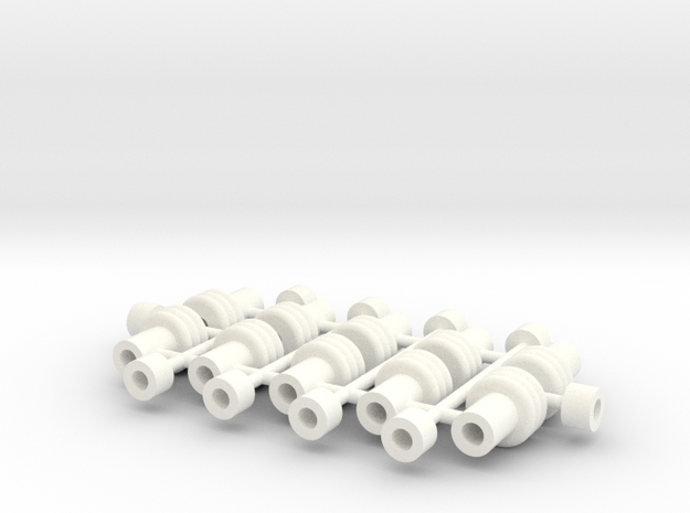 1/24 Rammunition Shock parts_1 in White Processed Versatile Plastic