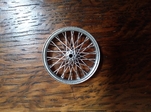 1/16 scale dragster wheel in Smoothest Fine Detail Plastic