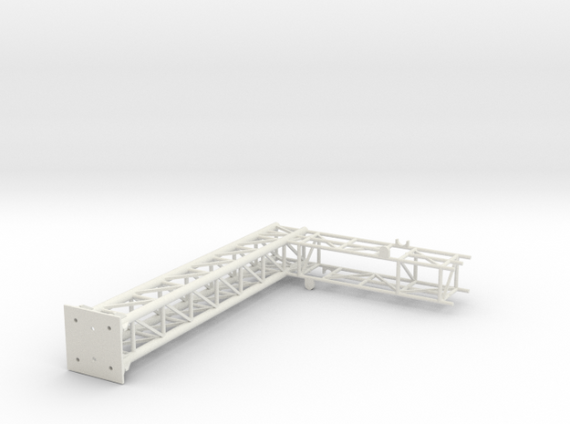 Single Track Cantilever Bridge with CL light brack in White Natural Versatile Plastic