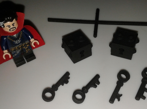 Key & Lock sets in Black Natural Versatile Plastic