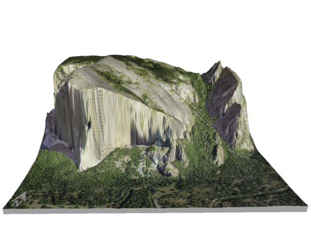 El Capitan Map: 8.5"x11" in Glossy Full Color Sandstone
