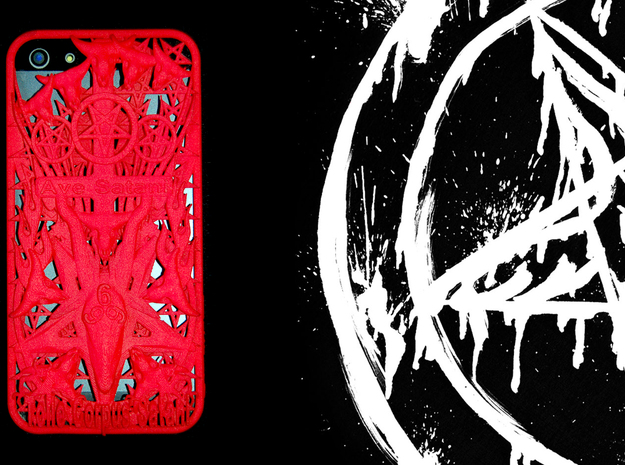 Ave Satani iPhone 5 Cover in Red Processed Versatile Plastic