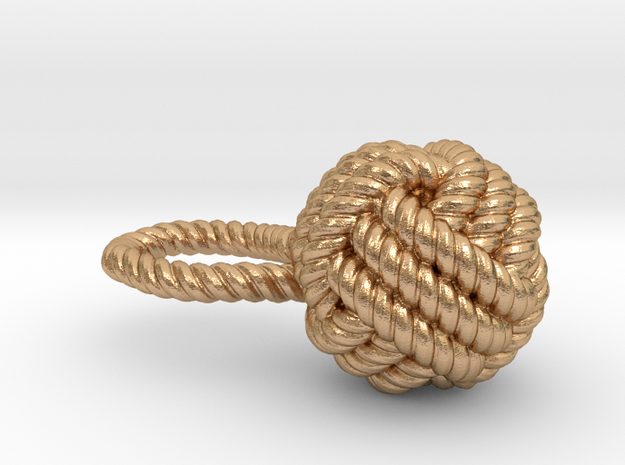Knot pendant in Natural Bronze