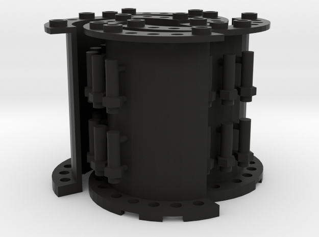 Sewer Pipe Straight Set in Black Natural Versatile Plastic