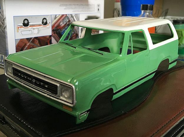 1/24 1974 Plymouth Trailduster Bonnet in Smooth Fine Detail Plastic