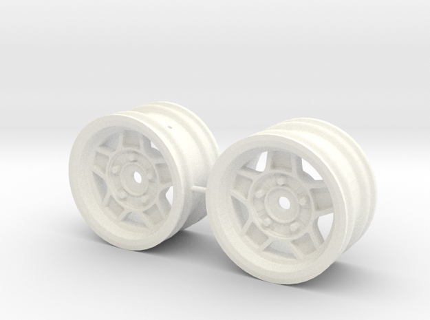 M-Chassis Wheels - NSU-TT ATS Style - +1mm Offset in White Processed Versatile Plastic