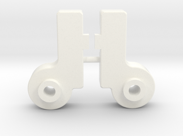 Wild Willy SWB front suspension mounts in White Processed Versatile Plastic