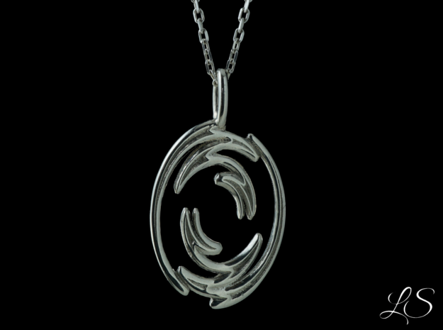 Portal Pendant in Polished Silver