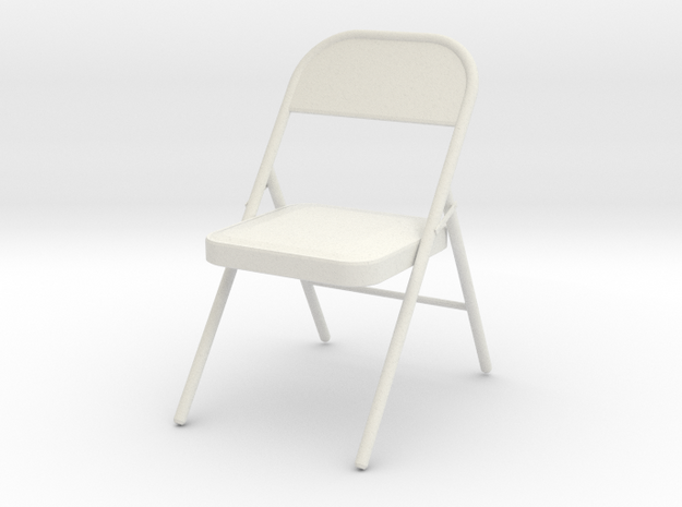 1/3rd Scale Folding Chair in White Natural Versatile Plastic