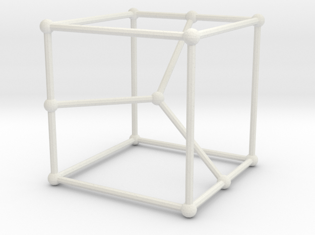 Cubic graph on 12 vertices of girth 5, no. 2 in White Natural Versatile Plastic: Large