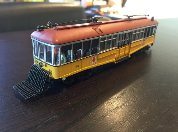 HO LA Railway Sowbelly without fenders in Smooth Fine Detail Plastic