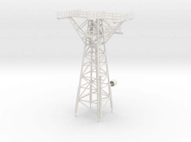 1/72 scale Perry Mast #3 - Main mast in White Natural Versatile Plastic