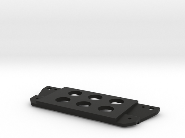 3rd gen Tacoma switch plate, six holes in Black Natural Versatile Plastic