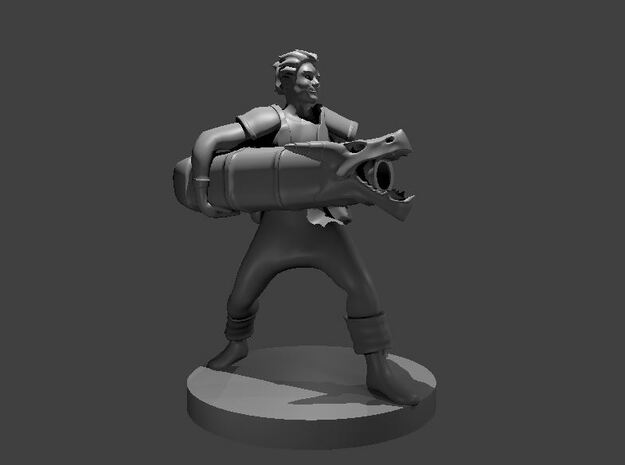 Human Male Cannon Artificer in Smooth Fine Detail Plastic