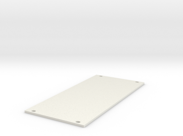 Eurorack Blank Panel 12HP in White Natural Versatile Plastic