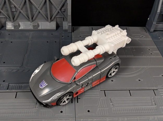 TF Combiner Wars Brake-Neck Wildrider Car Cannon in White Natural Versatile Plastic