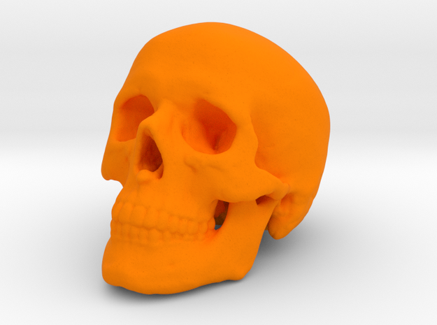 Skull 30 mm in Orange Processed Versatile Plastic